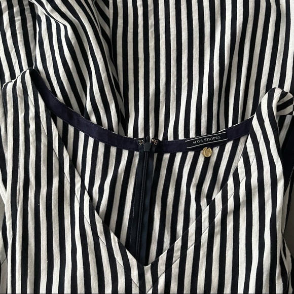 MDS Stripes M Amanda navy-White striped shorts Romper - Picture 9 of 14